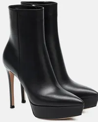 Gianvito Rossi Stivaletti Dasha 120 in pelle con platform Nero