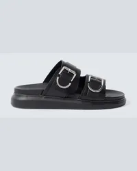 Alexander McQueen Sandali Hybrid in pelle Nero