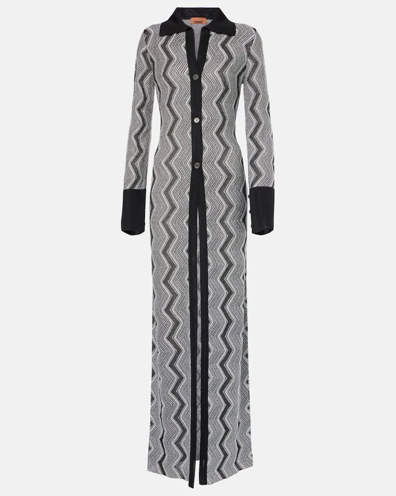 Missoni Abito lungo a zig-zag Nero
