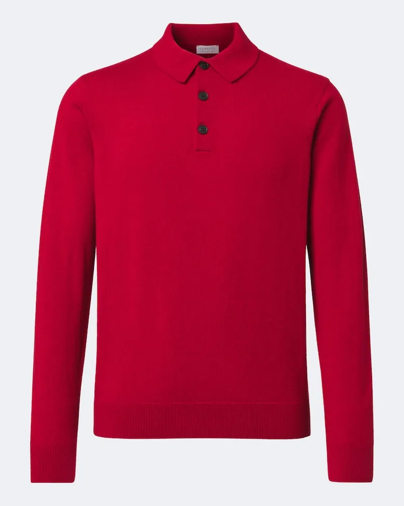 Sunspel Polo in cashmere Rosso