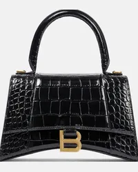 Balenciaga Borsa a tracolla Hourglass Small in pelle Nero