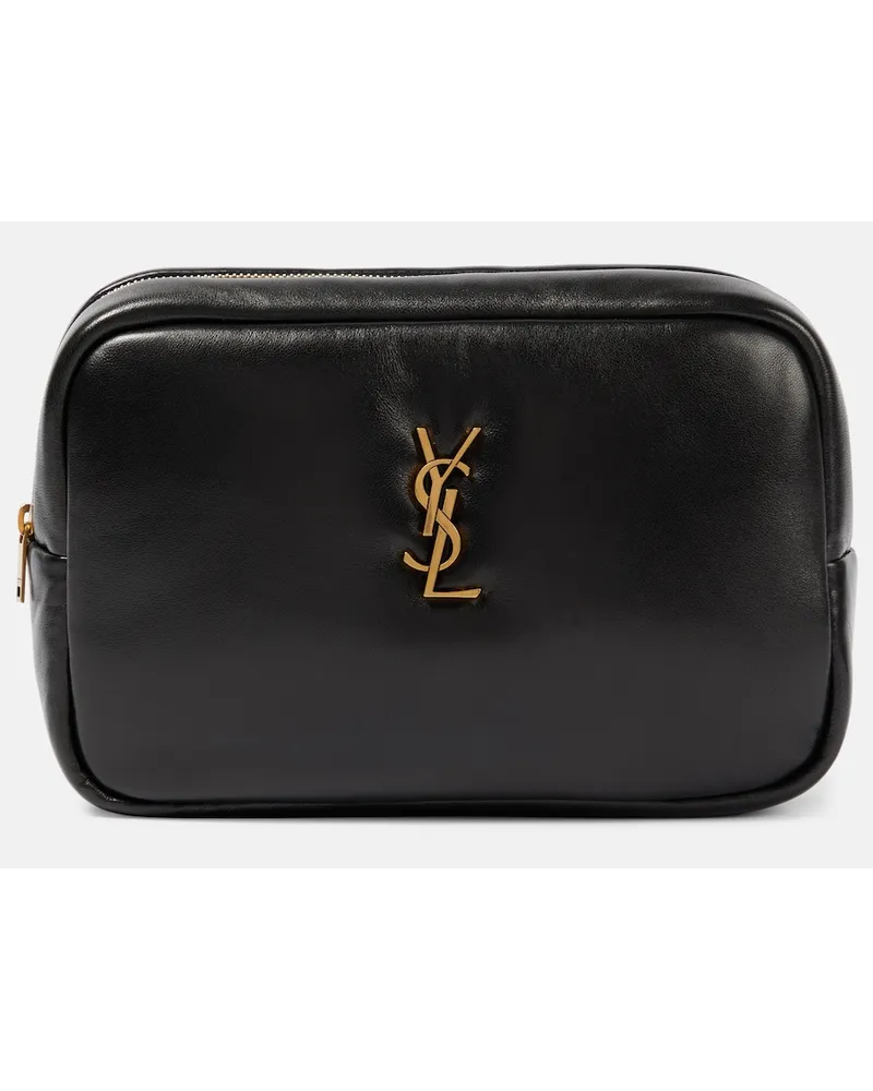 Saint Laurent Borsa per il trucco in pelle Nero