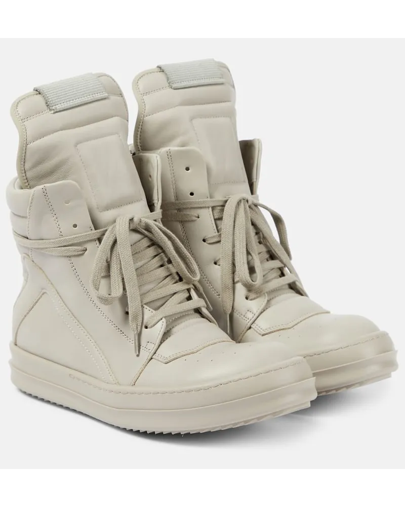 Rick Owens Sneakers Geobasket in pelle Neutro