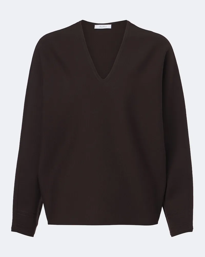 Max Mara Pullover in misto lana Marrone
