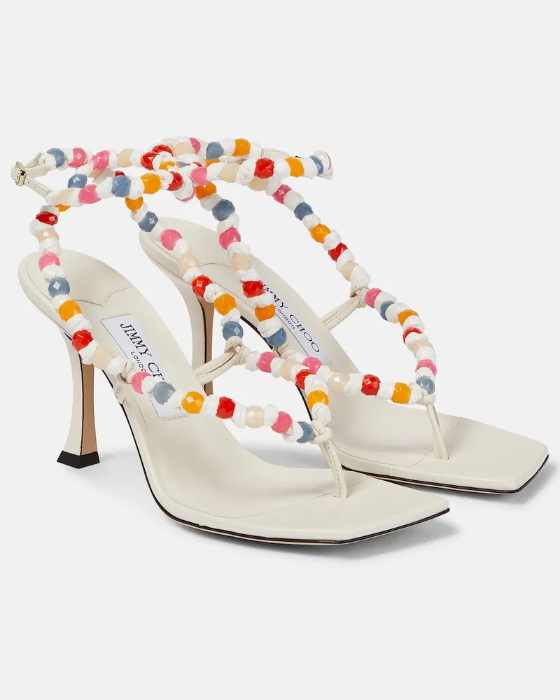 Jimmy Choo Sandali Amiral 90 in pelle Beige