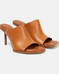 Jacquemus Les Mules Carrés Ronds in pelle Marrone