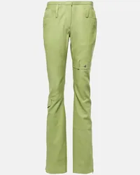 Acne Studios Pantaloni Lipper in pelle Verde