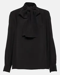 Saint Laurent Blusa in seta Nero