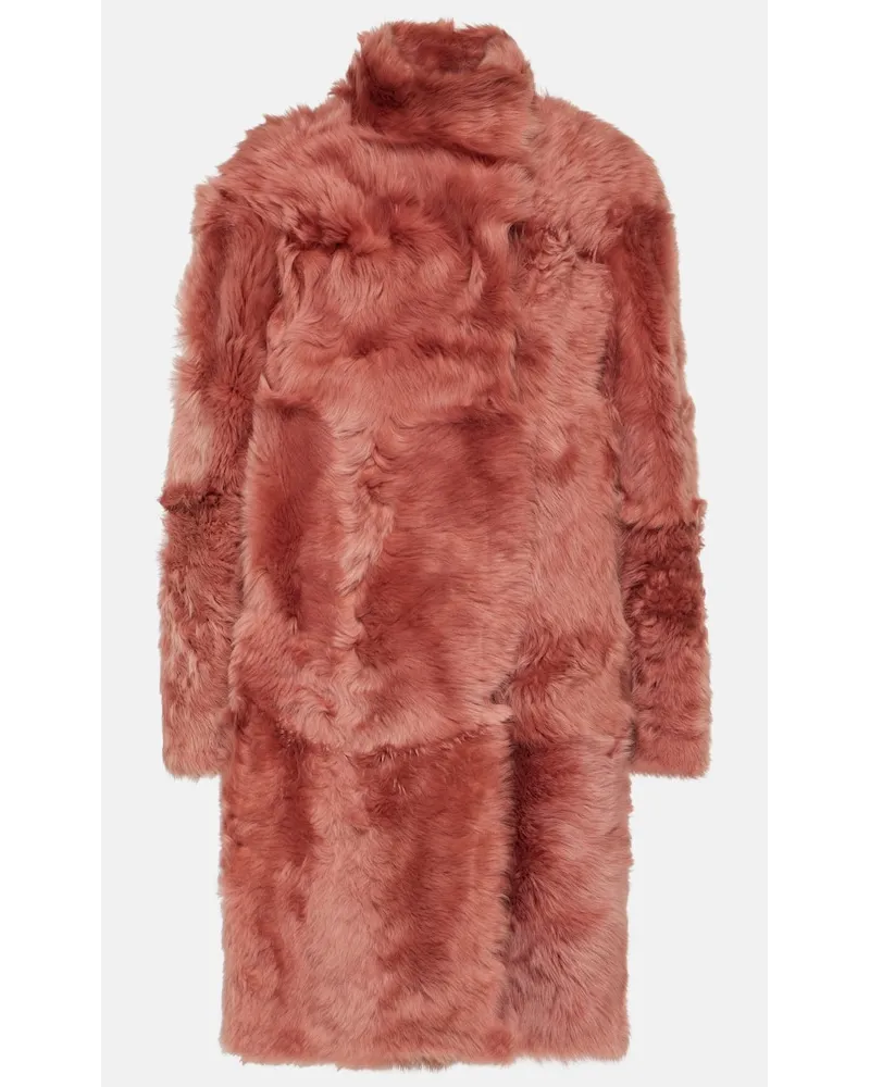 Yves Salomon Cappotto in shearling Rosa