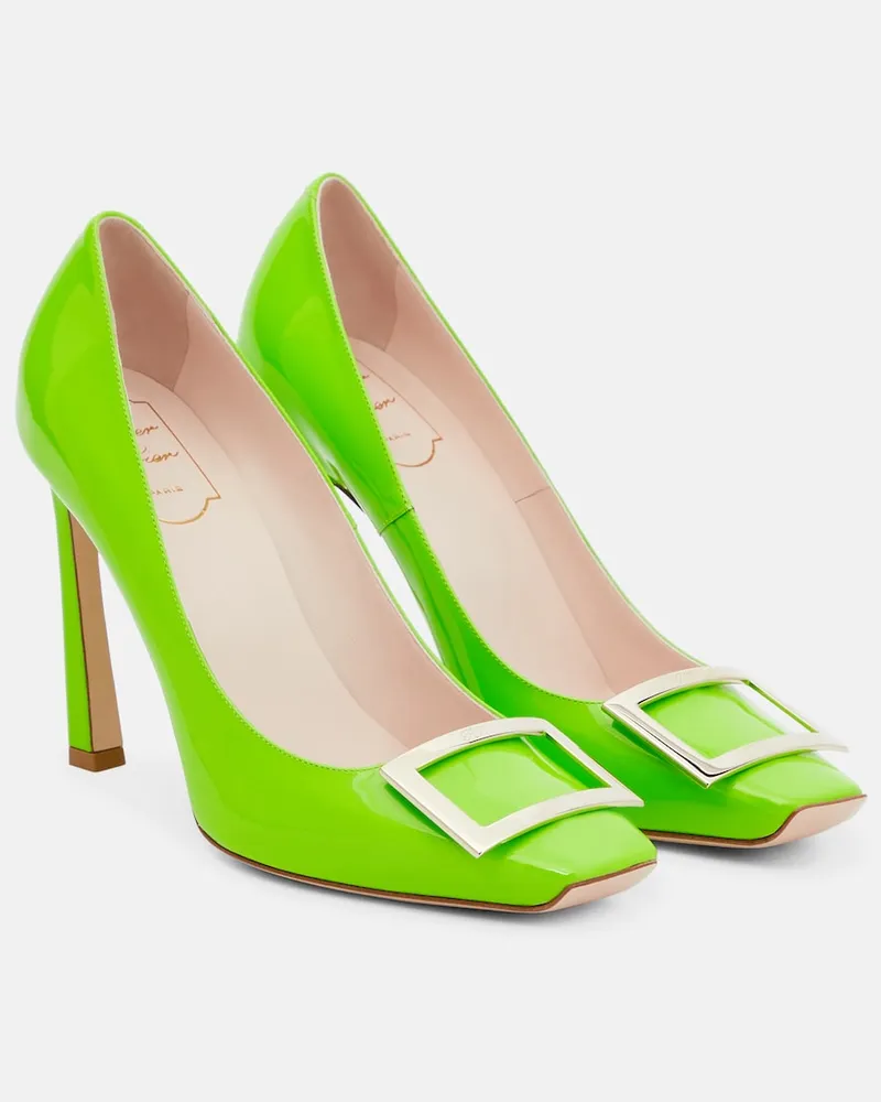 Roger Vivier Pumps Trompette in vernice con plateau Verde