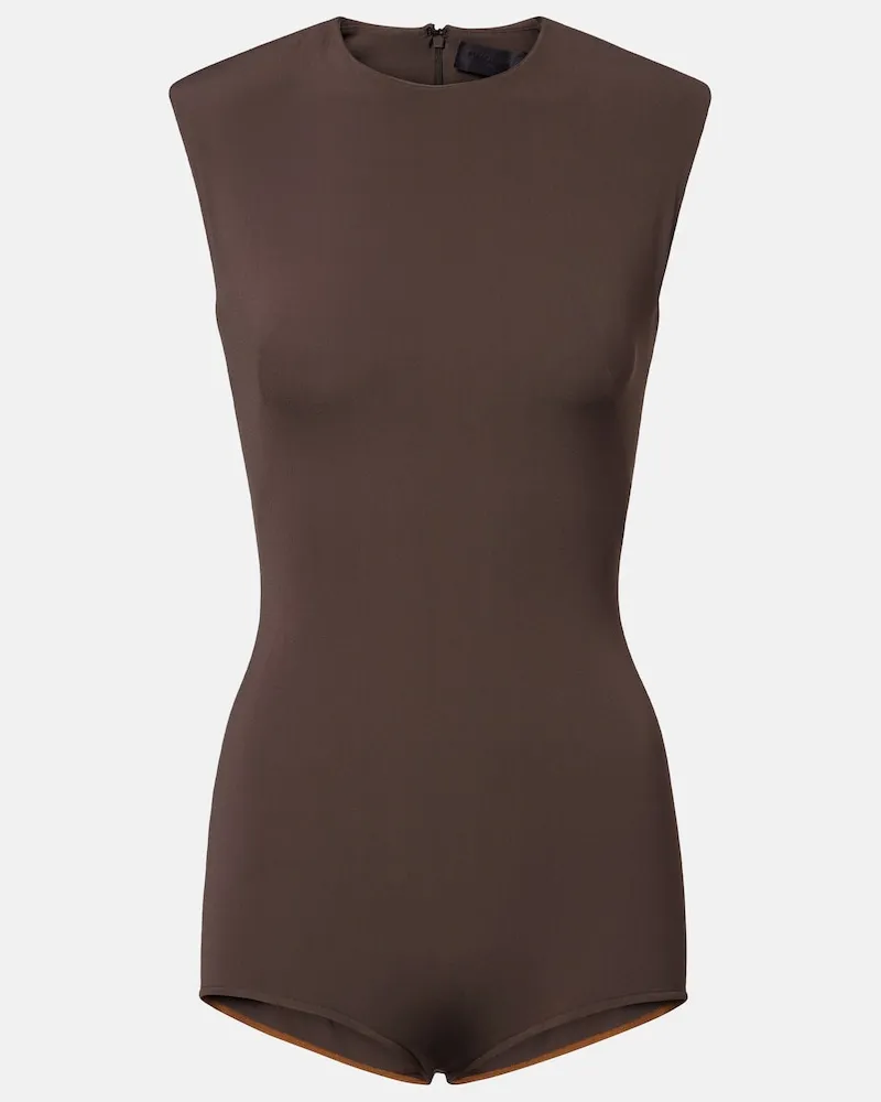 Thierry Mugler Body in jersey Marrone