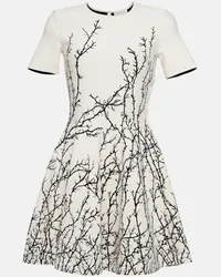 Alexander McQueen Abito corto Thorn Branches in jacquard Bianco