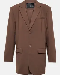 SIR Blazer monopetto in misto lana Marrone