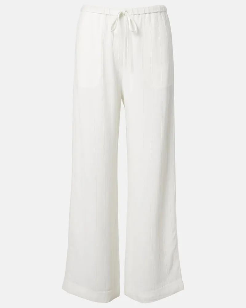 Totême Pantaloni a gamba larga Bianco