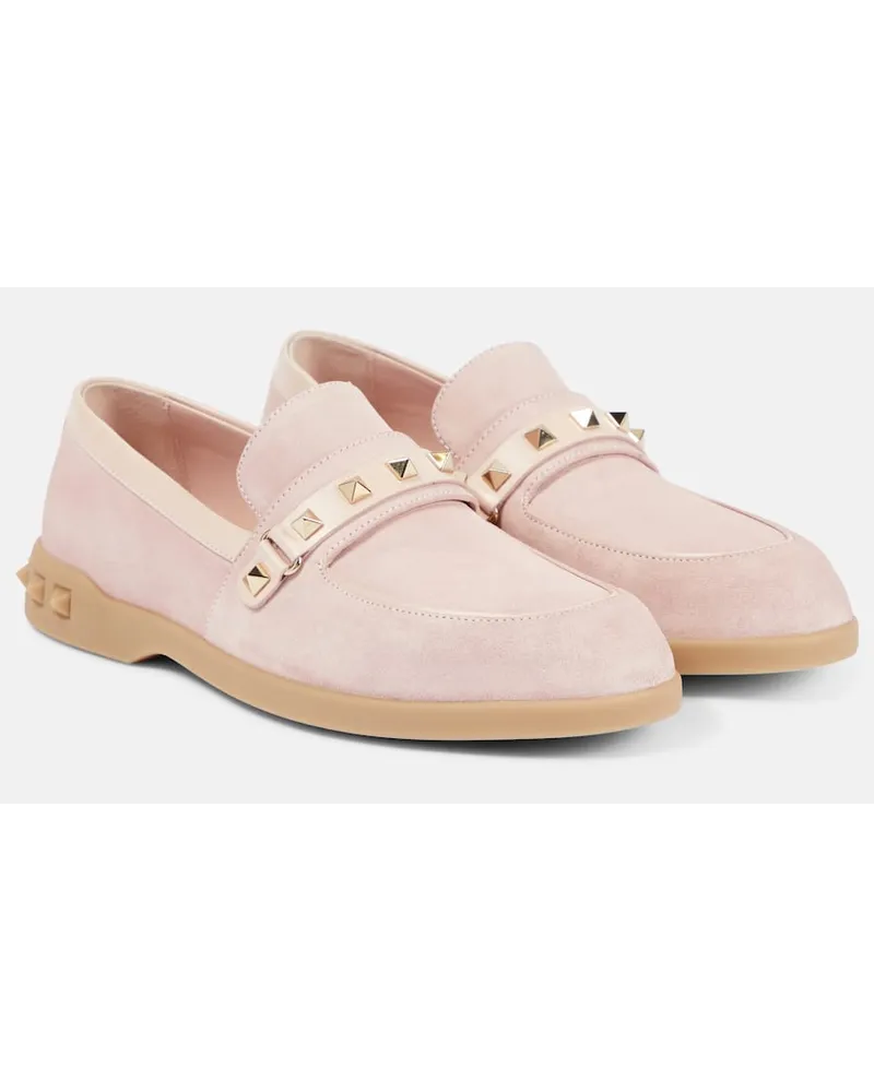 Valentino Garavani Mocassini Leisure Flows in suede Rosa