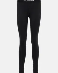 Balenciaga Leggings con logo Nero