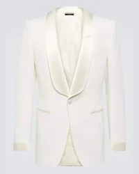 Tom Ford Blazer monopetto O'Connor in lana e mohair Neutro