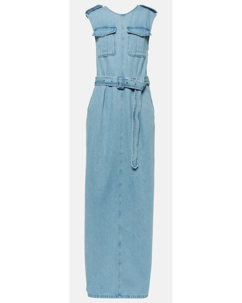 Dries van Noten Abito lungo di jeans Blu