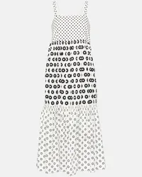 Tory Burch Abito midi in misto cotone con stampa Multicolore