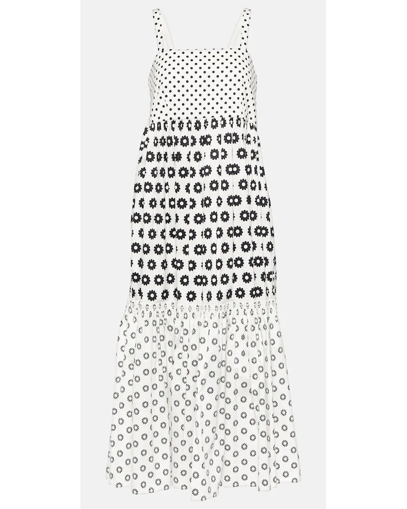 Tory Burch Abito midi in misto cotone con stampa Multicolore