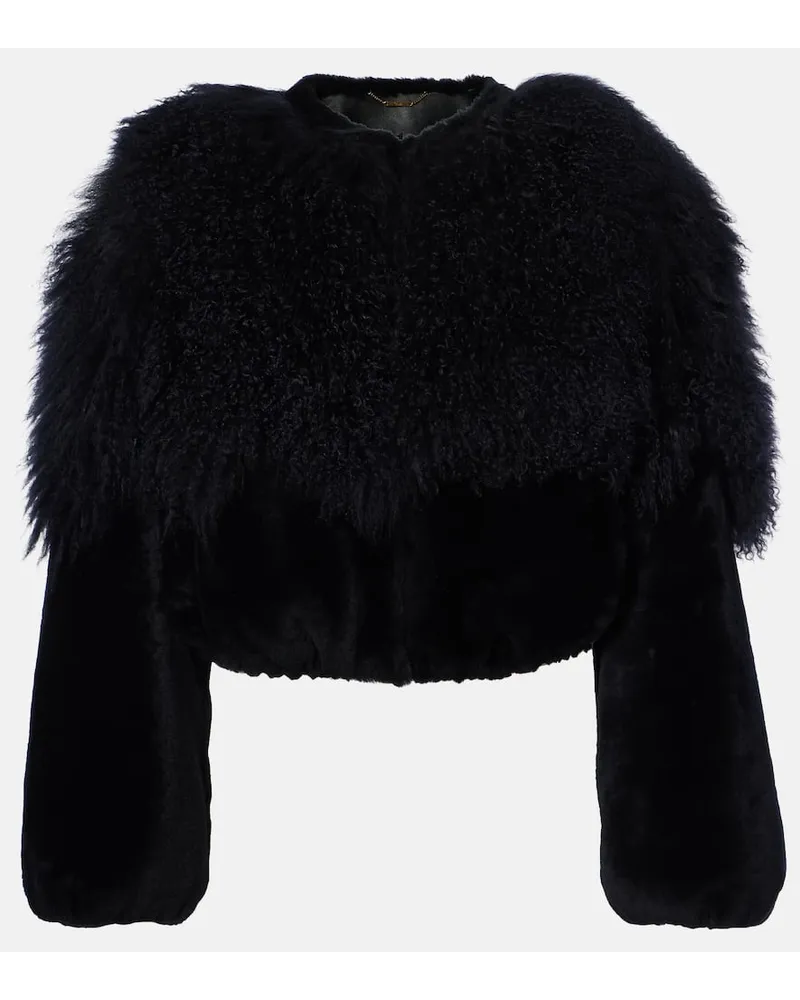 Chloé ChloÃ© Giacca cropped in shearling Nero