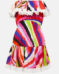 Emilio Pucci Miniabito Iride in cotone Multicolore