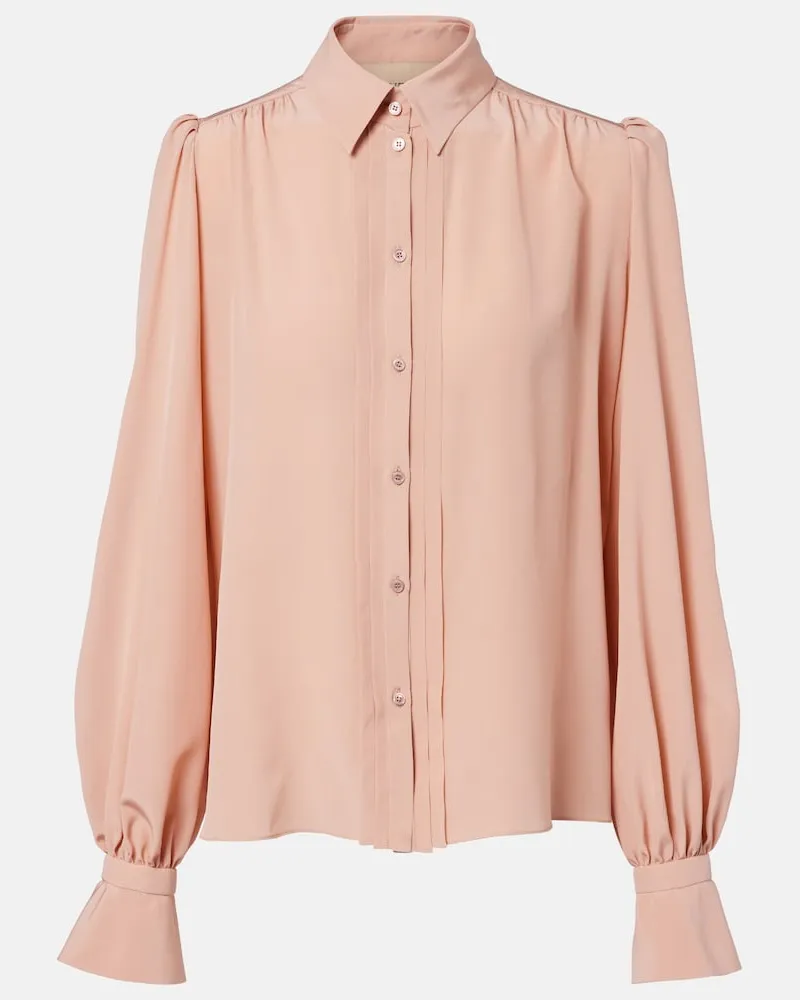 Valentino Garavani Blusa in seta crÃªpe de chine Rosa