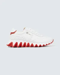 Christian Louboutin Sneakers Loubishark in pelle Bianco