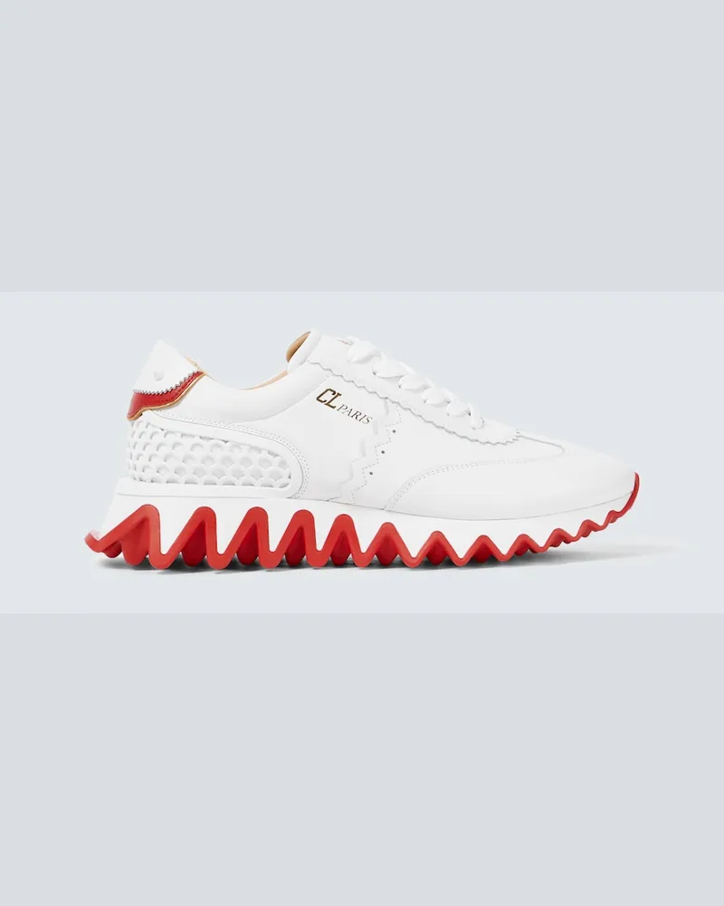 Christian Louboutin Sneakers Loubishark in pelle Bianco