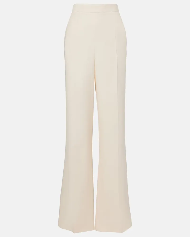 Valentino Garavani Pantaloni flared in Cady Couture Bianco