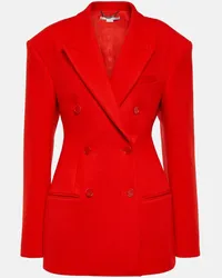 Stella McCartney Blazer doppiopetto in lana Rosso