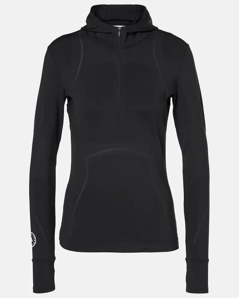 adidas Top TruePace in tessuto tecnico Nero