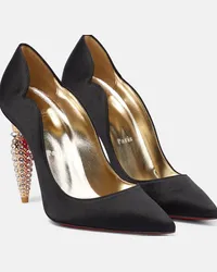 Christian Louboutin Pumps Lipstrass in crêpe con cristalli Multicolore