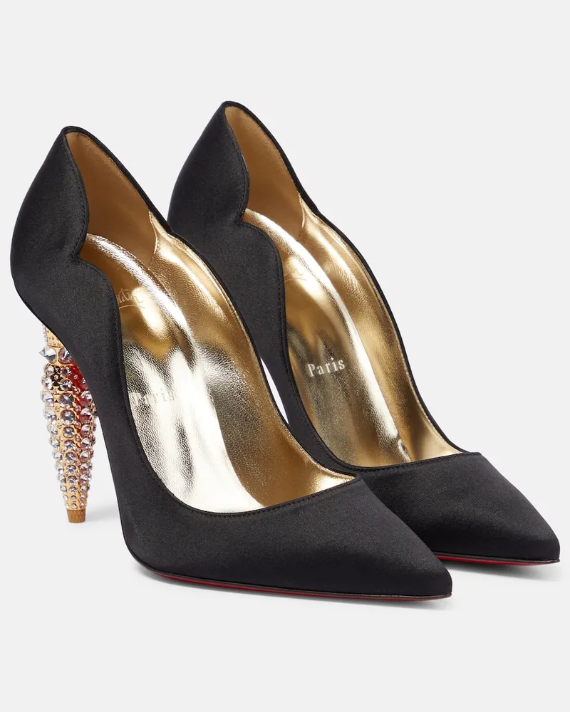 Christian Louboutin Pumps Lipstrass in crÃªpe con cristalli Multicolore