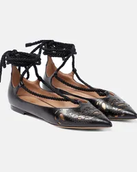 Etro Ballerine in pelle con cut-out Nero