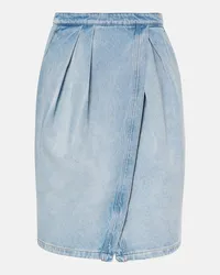 Dries van Noten Gonna midi di jeans Blu