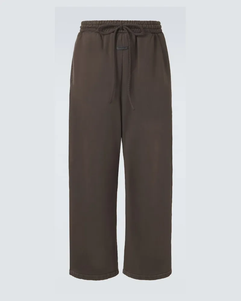 Fear of God Pantaloni sportivi in jersey di cotone Marrone