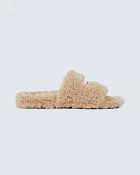 Balenciaga Sandali Political Campaign Furry Beige