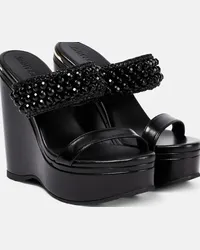 Jimmy Choo Sandali Amoure Wedge 130 in pelle Nero