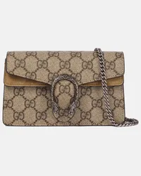 Gucci Borsa Dionysus Super Mini in canvas e suede Multicolore