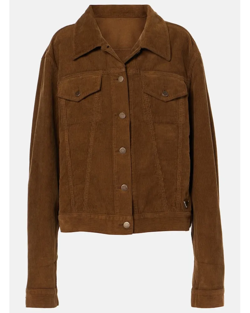Prada Giacca in velluto a coste di cotone Beige