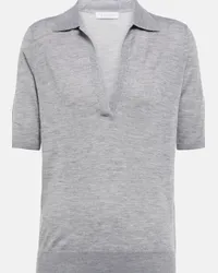 Gabriela Hearst T-shirt Frank in cashmere e seta Grigio