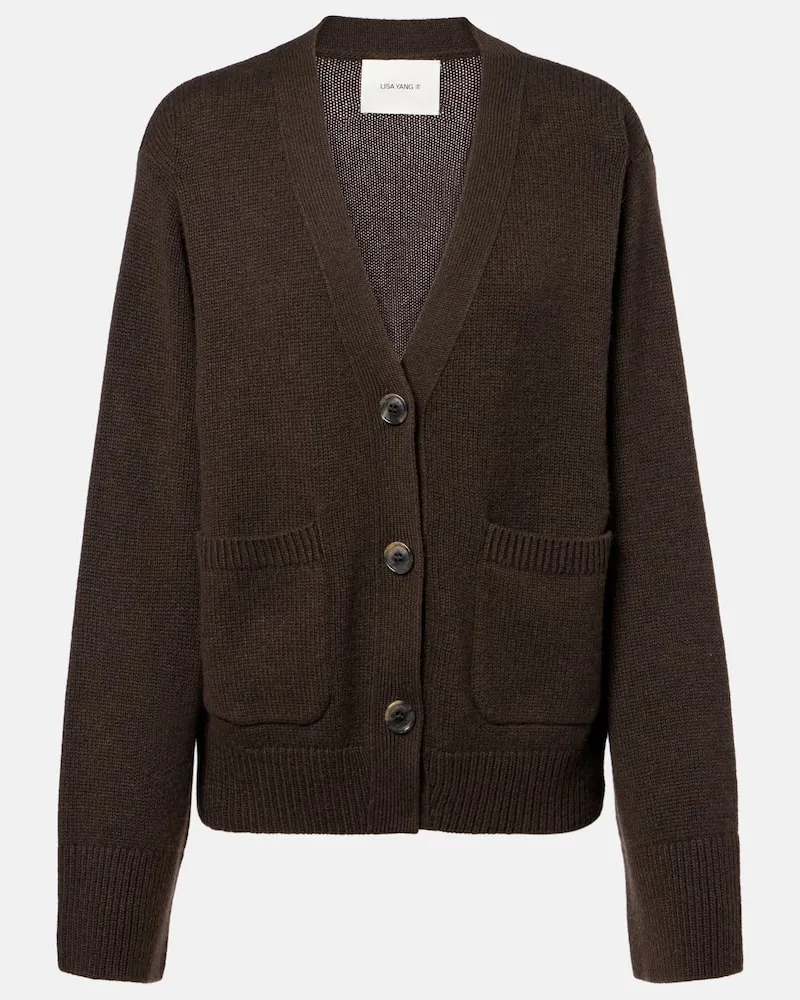 Lisa Yang Cardigan Danni in cashmere Marrone
