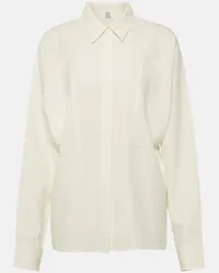 Totême Camicia in seta Bianco