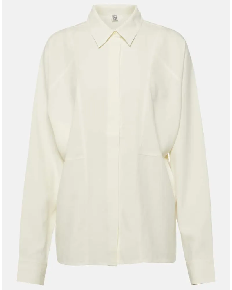 Totême Camicia in seta Bianco