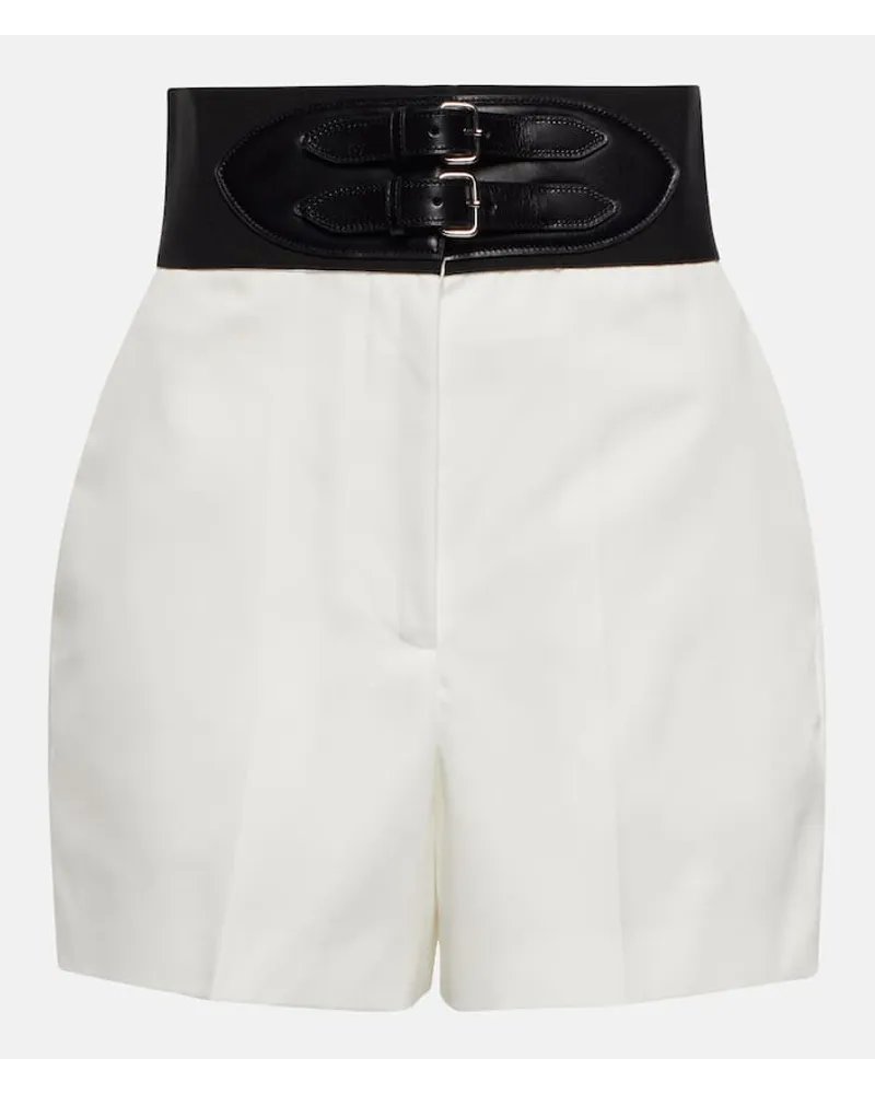 Alaïa Alaïa Shorts a vita alta con cintura Bianco