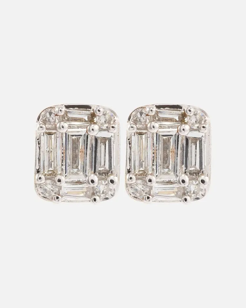 Stone & Strand Orecchini Shield of Strength in oro 10kt con diamanti Oro