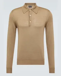 Tom Ford Polo in cashmere e seta Beige