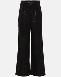 Max Mara Pantaloni Stelvio in georgette Nero