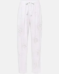 Isabel Marant Pantaloni a gamba larga Hectorina Bianco